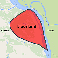 Mapa Liberland - powiększenie