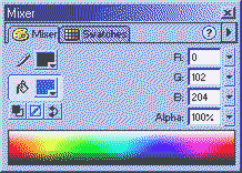 Mikser kolorów w programie Flash MX